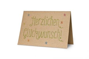 »Design-RC®« Klappkarten »Glückwunsch« DIN A6 inkl. DIN C6 Hüllen