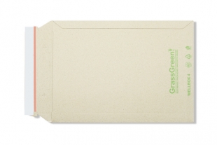 »Graspapier« Wellbox DIN B4 Wellpappe Versandtasche (ohne Fenster)