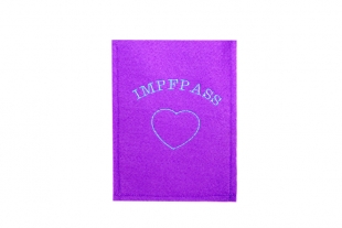 Filz-Einstecktasche violett 150 x 108 mm